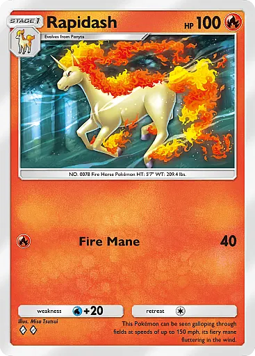 Rapidash raro - Punto Genetico Apice (A1) #43