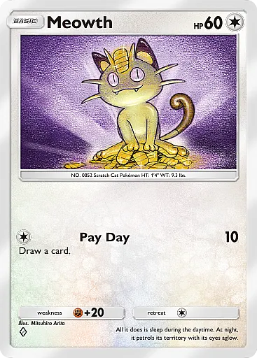 Meowth Comune - Punto Genetico Apex (A1) #196