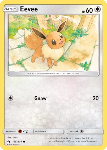 Eevee da Lost Thunder (TCG, 2018)