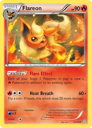 Flareon Origini antiche (TCG, 2015)