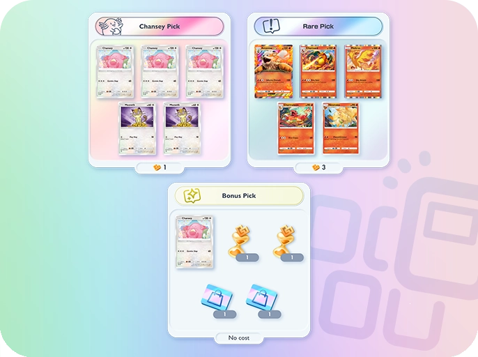 Sceglie Miracolose: Sceglie Bonus, Sceglie Rare e Sceglie Chansey